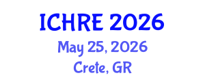 International Conference on Human Reproduction and Embryology (ICHRE) May 25, 2026 - Crete, Greece International Conference on Human Reproduction and Embryology (ICHRE) May 25, 2026 - Crete, Greece
