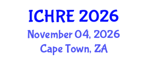 International Conference on Human Reproduction and Embryology (ICHRE) November 04, 2026 - Cape Town, South Africa International Conference on Human Reproduction and Embryology (ICHRE) November 04, 2026 - Cape Town, South Africa