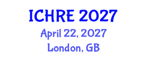 International Conference on Human Reproduction and Embryology (ICHRE) April 22, 2027 - London, United Kingdom International Conference on Human Reproduction and Embryology (ICHRE) April 22, 2027 - London, United Kingdom