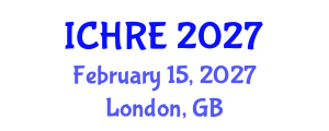 International Conference on Human Reproduction and Embryology (ICHRE) February 15, 2027 - London, United Kingdom International Conference on Human Reproduction and Embryology (ICHRE) February 15, 2027 - London, United Kingdom