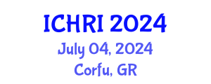 International Conference on Human-Robot Interaction (ICHRI) July 04, 2024 - Corfu, Greece
