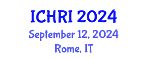 International Conference on Human-Robot Interaction (ICHRI) September 12, 2024 - Rome, Italy