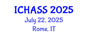International Conference on Humanities, Administrative and Social Sciences (ICHASS) July 22, 2025 - Rome, Italy