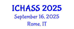 International Conference on Humanities, Administrative and Social Sciences (ICHASS) September 16, 2025 - Rome, Italy