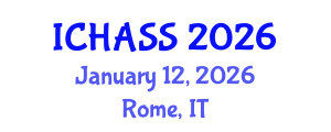 International Conference on Humanities, Administrative and Social Sciences (ICHASS) January 12, 2026 - Rome, Italy International Conference on Humanities, Administrative and Social Sciences (ICHASS) January 12, 2026 - Rome, Italy