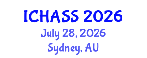 International Conference on Humanities, Administrative and Social Sciences (ICHASS) July 28, 2026 - Sydney, Australia International Conference on Humanities, Administrative and Social Sciences (ICHASS) July 28, 2026 - Sydney, Australia