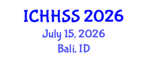 International Conference on Humanities, Historical and Social Sciences (ICHHSS) July 15, 2026 - Bali, Indonesia