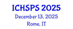 International Conference on Humanities, Social and Political Sciences (ICHSPS) December 13, 2025 - Rome, Italy
