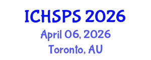 International Conference on Humanities, Social and Political Sciences (ICHSPS) April 06, 2026 - Toronto, Australia International Conference on Humanities, Social and Political Sciences (ICHSPS) April 06, 2026 - Toronto, Australia