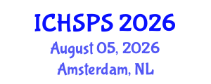 International Conference on Humanities, Social and Political Sciences (ICHSPS) August 05, 2026 - Amsterdam, Netherlands International Conference on Humanities, Social and Political Sciences (ICHSPS) August 05, 2026 - Amsterdam, Netherlands