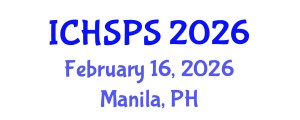 International Conference on Humanities, Social and Political Sciences (ICHSPS) February 16, 2026 - Manila, Philippines International Conference on Humanities, Social and Political Sciences (ICHSPS) February 16, 2026 - Manila, Philippines