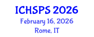 International Conference on Humanities, Social and Political Sciences (ICHSPS) February 16, 2026 - Rome, Italy International Conference on Humanities, Social and Political Sciences (ICHSPS) February 16, 2026 - Rome, Italy