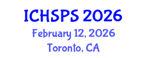 International Conference on Humanities, Social and Political Sciences (ICHSPS) February 12, 2026 - Toronto, Canada International Conference on Humanities, Social and Political Sciences (ICHSPS) February 12, 2026 - Toronto, Canada