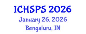 International Conference on Humanities, Social and Political Sciences (ICHSPS) January 26, 2026 - Bengaluru, India International Conference on Humanities, Social and Political Sciences (ICHSPS) January 26, 2026 - Bengaluru, India