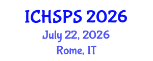 International Conference on Humanities, Social and Political Sciences (ICHSPS) July 22, 2026 - Rome, Italy International Conference on Humanities, Social and Political Sciences (ICHSPS) July 22, 2026 - Rome, Italy