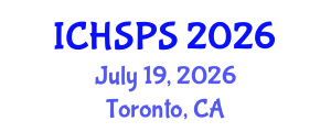 International Conference on Humanities, Social and Political Sciences (ICHSPS) July 19, 2026 - Toronto, Canada International Conference on Humanities, Social and Political Sciences (ICHSPS) July 19, 2026 - Toronto, Canada