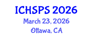 International Conference on Humanities, Social and Political Sciences (ICHSPS) March 23, 2026 - Ottawa, Canada International Conference on Humanities, Social and Political Sciences (ICHSPS) March 23, 2026 - Ottawa, Canada