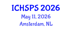 International Conference on Humanities, Social and Political Sciences (ICHSPS) May 11, 2026 - Amsterdam, Netherlands International Conference on Humanities, Social and Political Sciences (ICHSPS) May 11, 2026 - Amsterdam, Netherlands