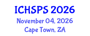 International Conference on Humanities, Social and Political Sciences (ICHSPS) November 04, 2026 - Cape Town, South Africa International Conference on Humanities, Social and Political Sciences (ICHSPS) November 04, 2026 - Cape Town, South Africa