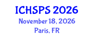 International Conference on Humanities, Social and Political Sciences (ICHSPS) November 18, 2026 - Paris, France International Conference on Humanities, Social and Political Sciences (ICHSPS) November 18, 2026 - Paris, France