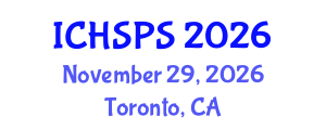 International Conference on Humanities, Social and Political Sciences (ICHSPS) November 29, 2026 - Toronto, Canada International Conference on Humanities, Social and Political Sciences (ICHSPS) November 29, 2026 - Toronto, Canada