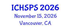 International Conference on Humanities, Social and Political Sciences (ICHSPS) November 15, 2026 - Vancouver, Canada International Conference on Humanities, Social and Political Sciences (ICHSPS) November 15, 2026 - Vancouver, Canada