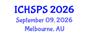 International Conference on Humanities, Social and Political Sciences (ICHSPS) September 09, 2026 - Melbourne, Australia International Conference on Humanities, Social and Political Sciences (ICHSPS) September 09, 2026 - Melbourne, Australia