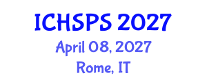 International Conference on Humanities, Social and Political Sciences (ICHSPS) April 08, 2027 - Rome, Italy International Conference on Humanities, Social and Political Sciences (ICHSPS) April 08, 2027 - Rome, Italy