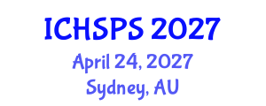 International Conference on Humanities, Social and Political Sciences (ICHSPS) April 24, 2027 - Sydney, Australia International Conference on Humanities, Social and Political Sciences (ICHSPS) April 24, 2027 - Sydney, Australia