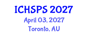 International Conference on Humanities, Social and Political Sciences (ICHSPS) April 03, 2027 - Toronto, Australia International Conference on Humanities, Social and Political Sciences (ICHSPS) April 03, 2027 - Toronto, Australia