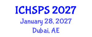 International Conference on Humanities, Social and Political Sciences (ICHSPS) January 28, 2027 - Dubai, United Arab Emirates International Conference on Humanities, Social and Political Sciences (ICHSPS) January 28, 2027 - Dubai, United Arab Emirates