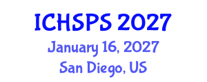 International Conference on Humanities, Social and Political Sciences (ICHSPS) January 16, 2027 - San Diego, United States International Conference on Humanities, Social and Political Sciences (ICHSPS) January 16, 2027 - San Diego, United States