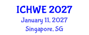 International Conference on Hydraulics in Water Engineering (ICHWE) January 11, 2027 - Singapore, Singapore International Conference on Hydraulics in Water Engineering (ICHWE) January 11, 2027 - Singapore, Singapore