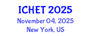 International Conference on Hydrogen Energy and Technologies (ICHET) November 04, 2025 - New York, United States
