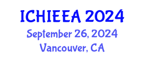 International Conference on Hydrogen Infrastructures for Energy Engineering Applications (ICHIEEA) September 26, 2024 - Vancouver, Canada