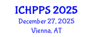 International Conference on Hydropower Plants and Power Systems (ICHPPS) December 27, 2025 - Vienna, Austria