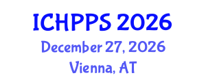 International Conference on Hydropower Plants and Power Systems (ICHPPS) December 27, 2026 - Vienna, Austria