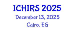 International Conference on Hyperspectral Imaging and Remote Sensing (ICHIRS) December 13, 2025 - Cairo, Egypt