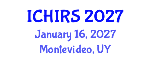 International Conference on Hyperspectral Imaging and Remote Sensing (ICHIRS) January 16, 2027 - Montevideo, Uruguay International Conference on Hyperspectral Imaging and Remote Sensing (ICHIRS) January 16, 2027 - Montevideo, Uruguay