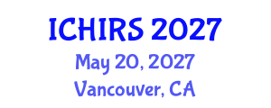 International Conference on Hyperspectral Imaging and Remote Sensing (ICHIRS) May 20, 2027 - Vancouver, Canada International Conference on Hyperspectral Imaging and Remote Sensing (ICHIRS) May 20, 2027 - Vancouver, Canada