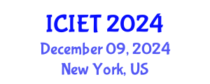 International Conference on Imaging Engineering and Technology (ICIET) December 09, 2024 - New York, United States