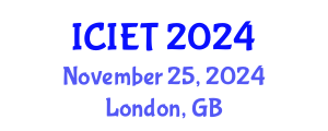 International Conference on Imaging Engineering and Technology (ICIET) November 25, 2024 - London, United Kingdom