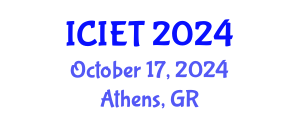 International Conference on Imaging Engineering and Technology (ICIET) October 17, 2024 - Athens, Greece