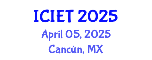 International Conference on Imaging Engineering and Technology (ICIET) April 05, 2025 - Cancún, Mexico
