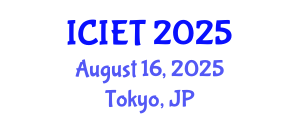 International Conference on Imaging Engineering and Technology (ICIET) August 16, 2025 - Tokyo, Japan