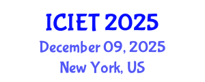 International Conference on Imaging Engineering and Technology (ICIET) December 09, 2025 - New York, United States