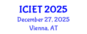International Conference on Imaging Engineering and Technology (ICIET) December 27, 2025 - Vienna, Austria