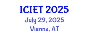 International Conference on Imaging Engineering and Technology (ICIET) July 29, 2025 - Vienna, Austria
