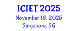 International Conference on Imaging Engineering and Technology (ICIET) November 18, 2025 - Singapore, Singapore
