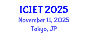 International Conference on Imaging Engineering and Technology (ICIET) November 11, 2025 - Tokyo, Japan